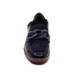 Softwaves mocassin blauw lak / daim 8.35.10A